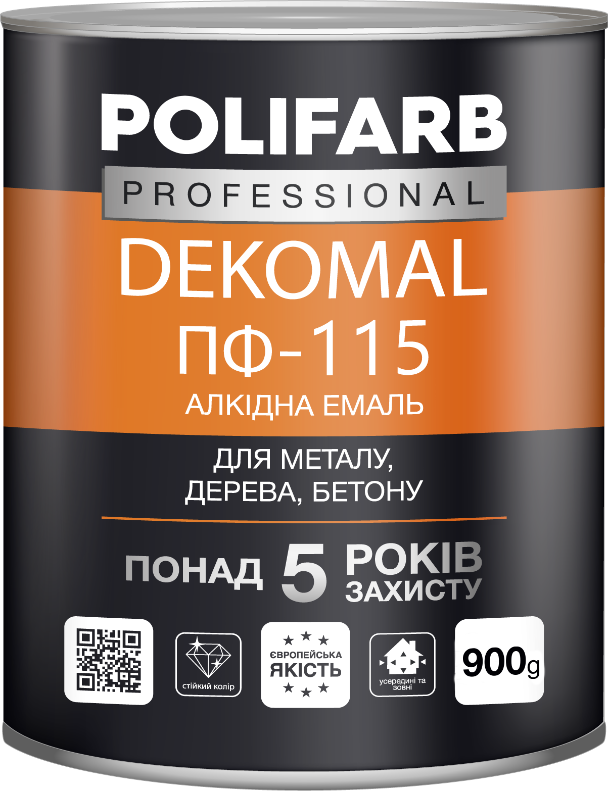 Емаль Polifarb алкідна DekoMal ПФ-115 морська хвиля глянець 0,9 кг